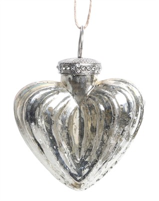 Glasherz 8x7,5 - Bauernsilber